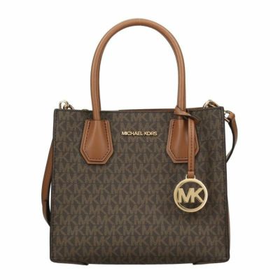 マイケルコース トートバッグ メンズ クーパー ロゴ レザー トートバッグ ブラウン MICHAEL KORS 37S4LCOT4I LUGGAGE  | GINZA LoveLove（ラブラブ）