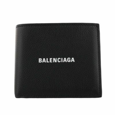 BALENCIAGA バレンシアガ 二つ折り財布 メンズ CASH ブラック 594315