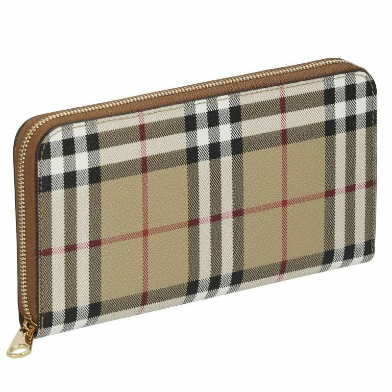 BURBERRY バーバリー 長財布 レディース チェック ベージュ 8070598 VINT CHCK BRIB BROWN