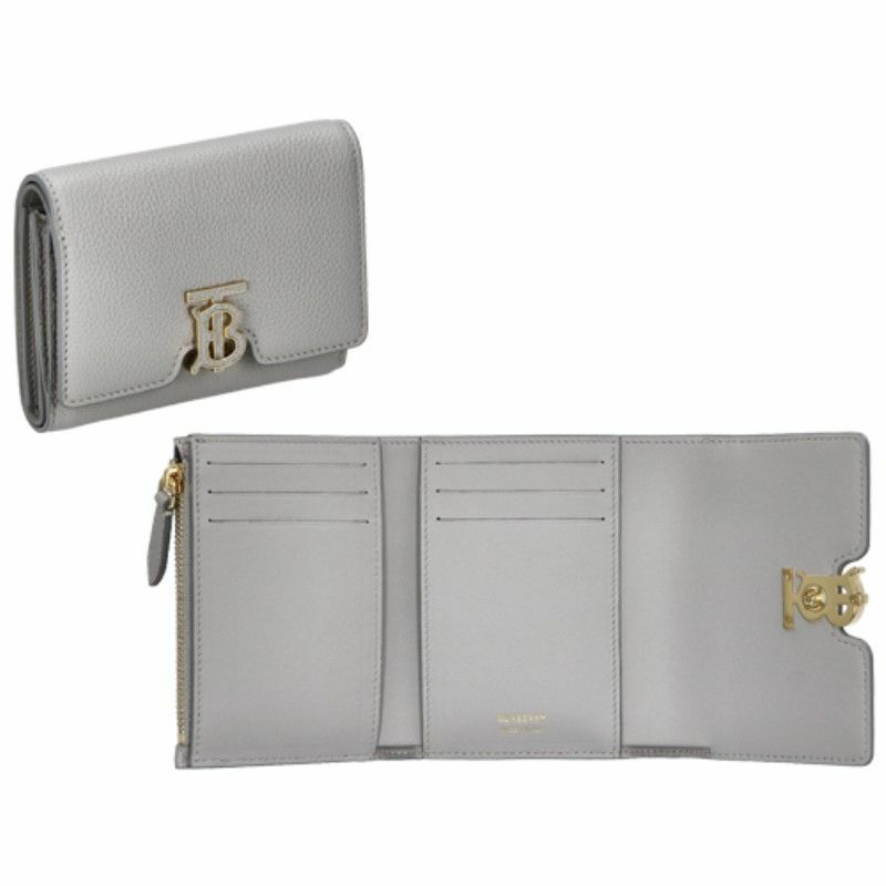 BURBERRY バーバリー 三つ折り財布 レディース TB グレー 8070433  