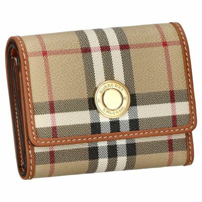 BURBERRY バーバリー 三つ折り財布 レディース チェック ベージュ