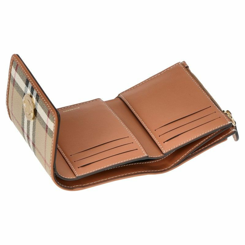 BURBERRY バーバリー 三つ折り財布 レディース チェック ベージュ 