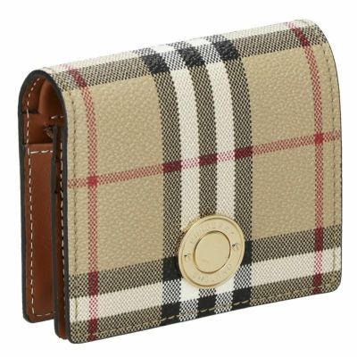 BURBERRY バーバリー 二つ折り財布 レディース チェック ベージュ 8070417 ARCHIVE BEIGE