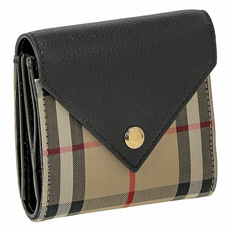 バーバリー BURBERRY 二つ折り財布 レディース ブラック 8026114 BLACK | GINZA LoveLove（ラブラブ）