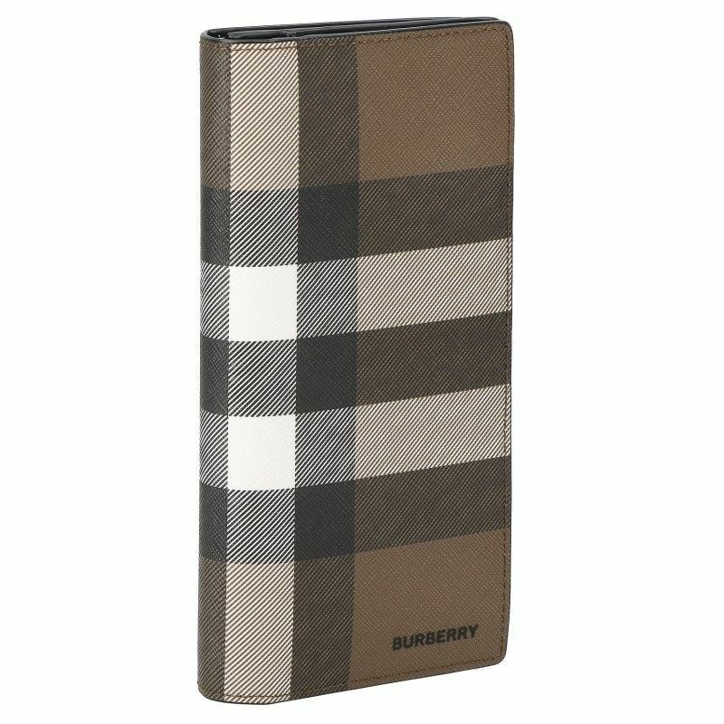 BURBERRY バーバリー 長財布 メンズ ジャイアントチェック ブラウン 