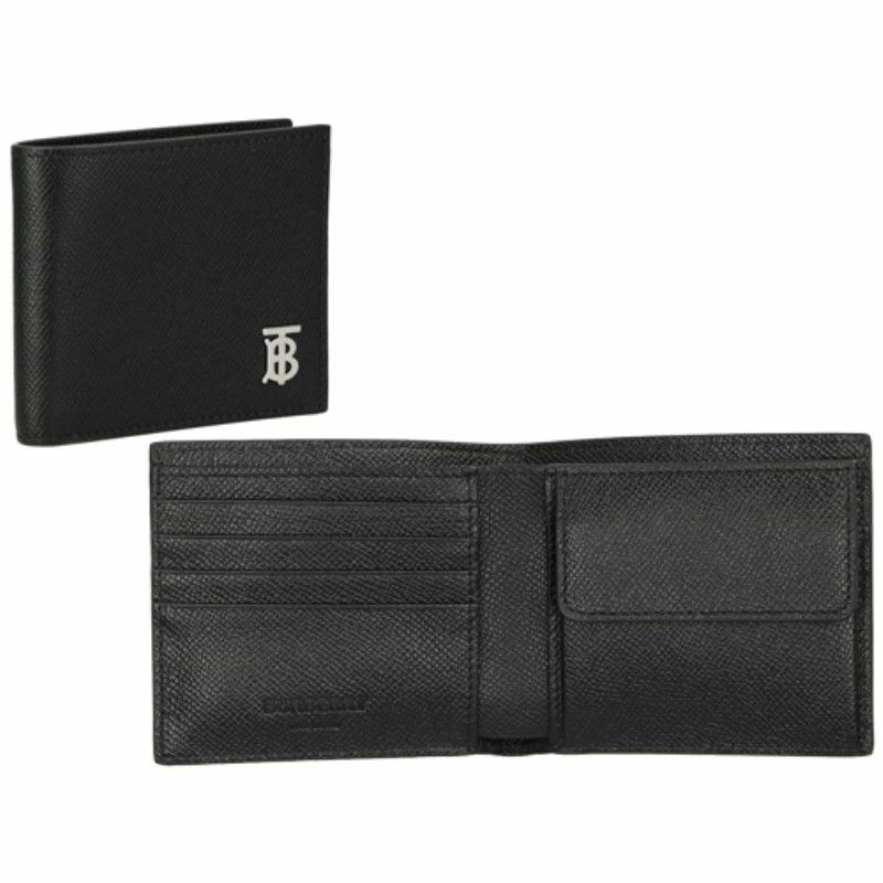 バーバリー BURBERRY 二つ折り財布 メンズ ブラック 8062680 A1189 黒  