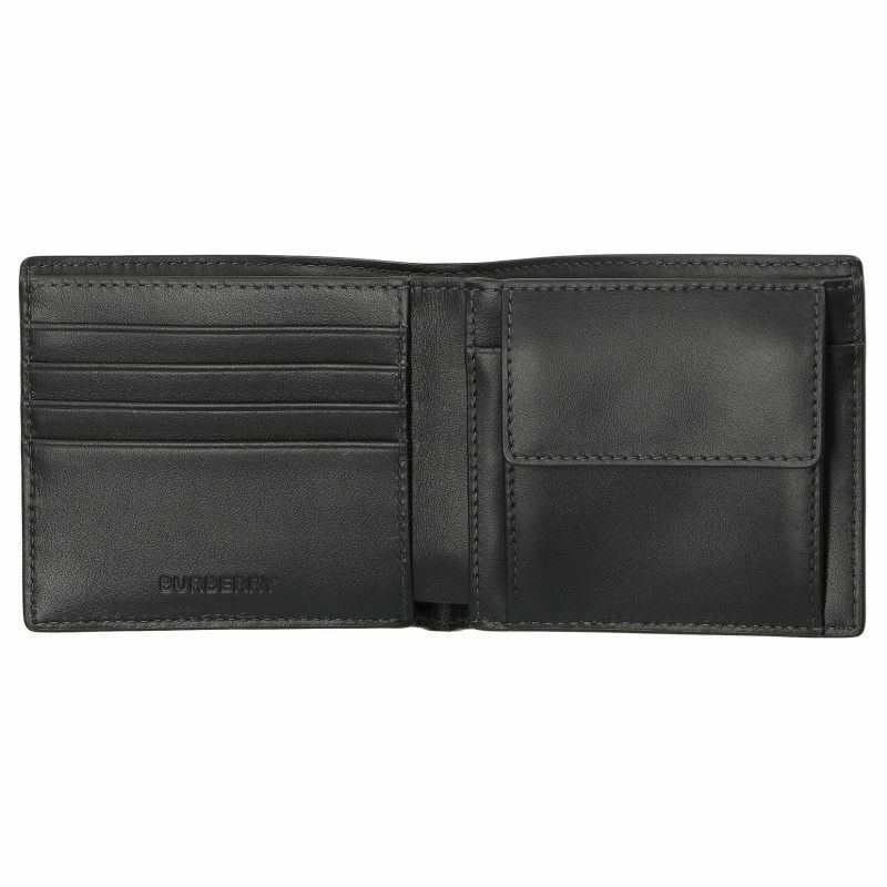 バーバリー BURBERRY 二つ折り財布 メンズ ブラック 8064604 A1208 チャコールチェック