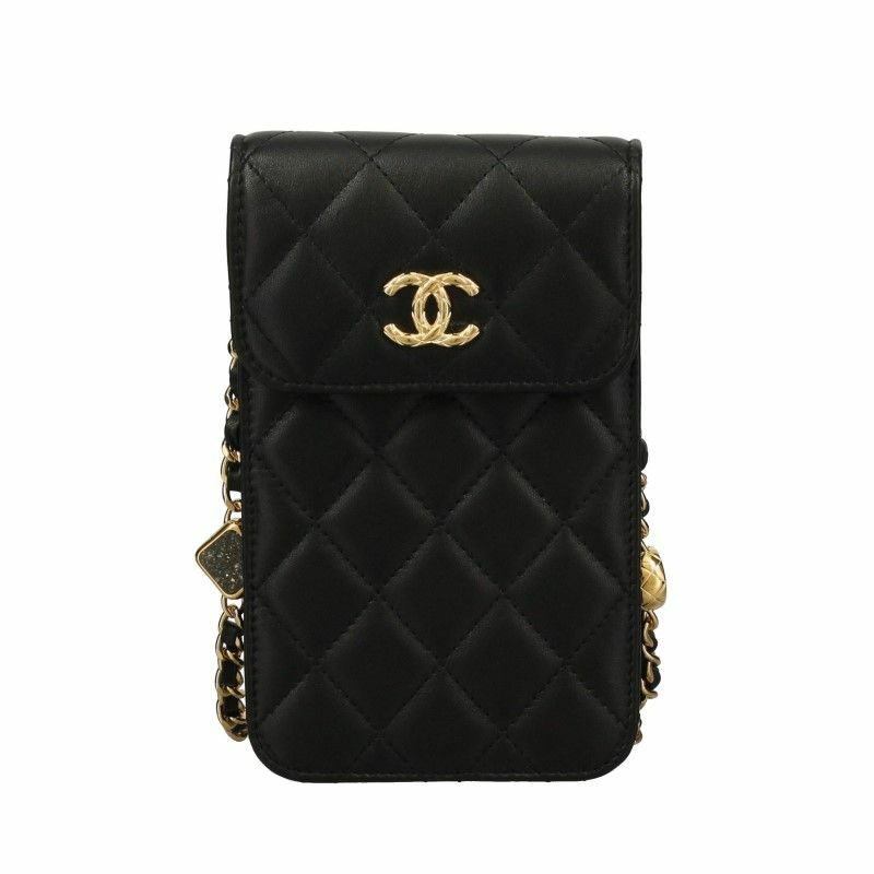 シャネル スマホショルダー レディース ブラック CHANEL AP3415 B12933  