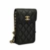 シャネル スマホショルダー レディース ブラック CHANEL AP3415 B12933 94305