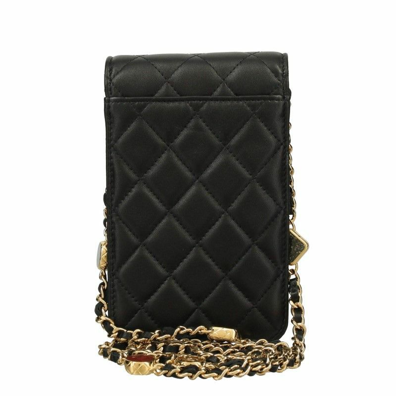 シャネル スマホショルダー レディース ブラック CHANEL AP3415 B12933 
