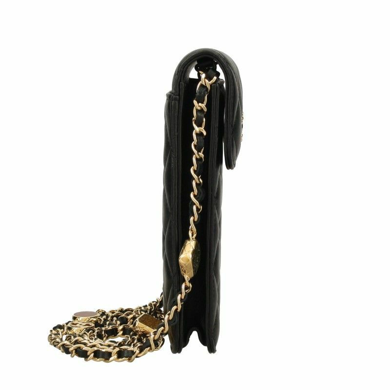 シャネル スマホショルダー レディース ブラック CHANEL AP3415