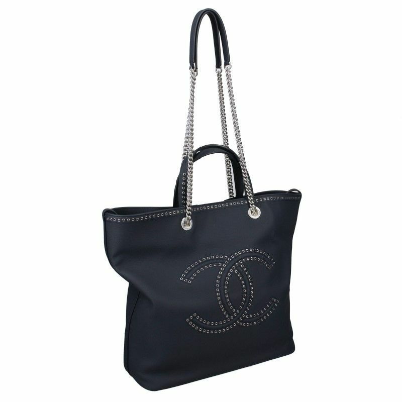 シャネル CHANEL トートバッグ レディース ネイビー AS0449 B00193 