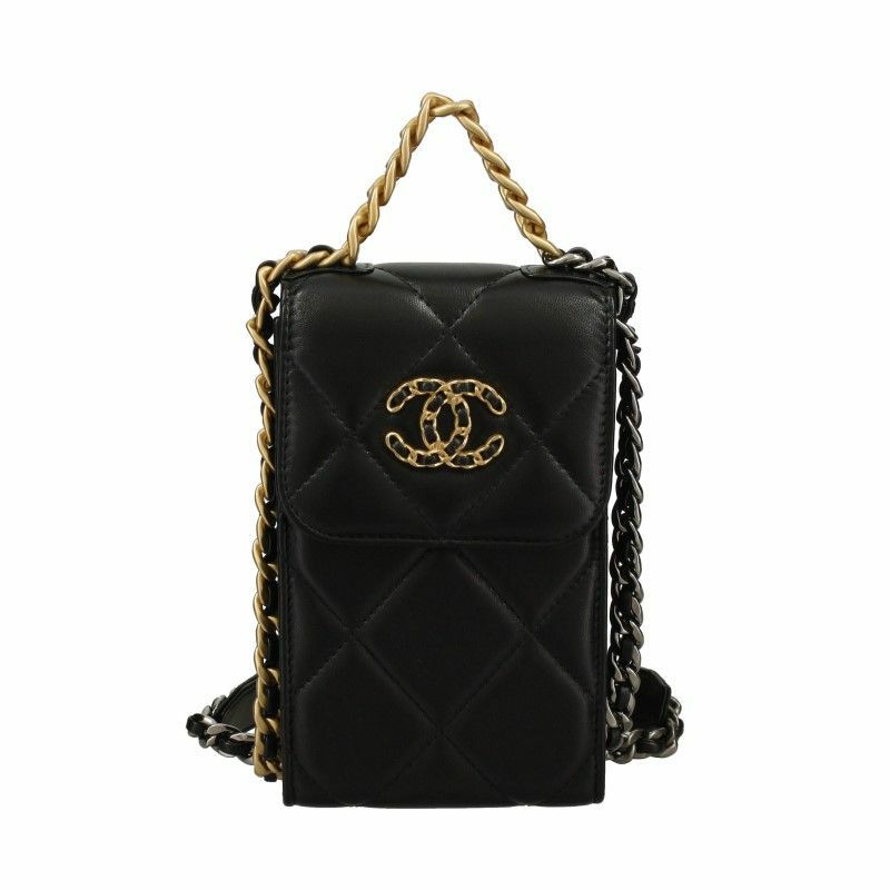シャネル スマホショルダー レディース ブラック CHANEL AP1773 B04852  