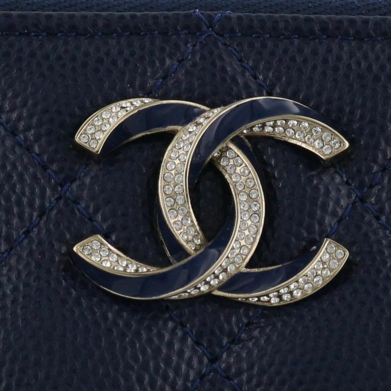 シャネル CHANEL 長財布 ラウンドファスナー レディース ネイビー AP3337 B10738 NN270 NAVY