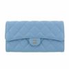 シャネル CHANEL 長財布 レディース ブルー AP0241 B10583 NO195 LIGHT BLEU ココマーク