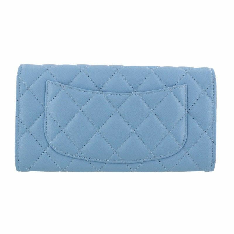 シャネル CHANEL 長財布 レディース ブルー AP0241 B10583 NO195 LIGHT BLEU ココマーク