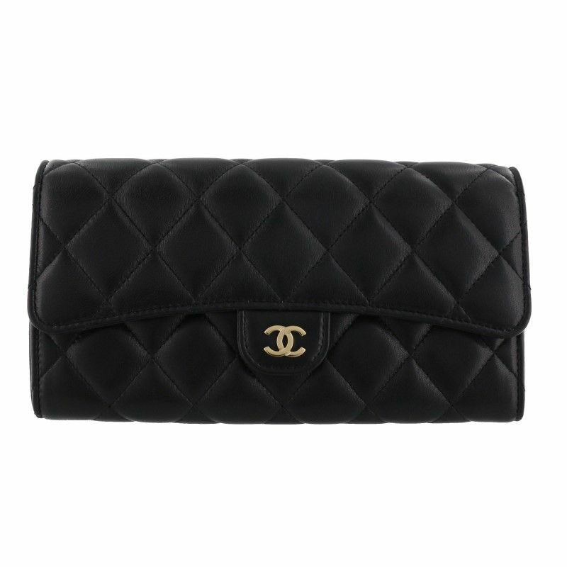 シャネル CHANEL 長財布 レディース マトラッセ ブラック AP0241  