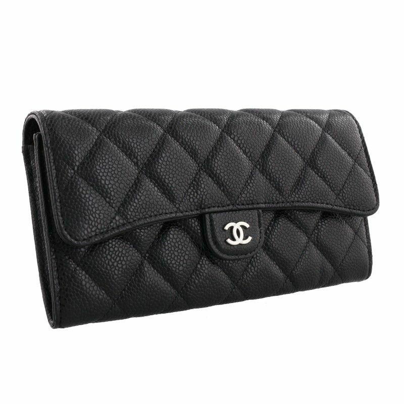 シャネル CHANEL 長財布 レディース マトラッセ ブラック AP0241