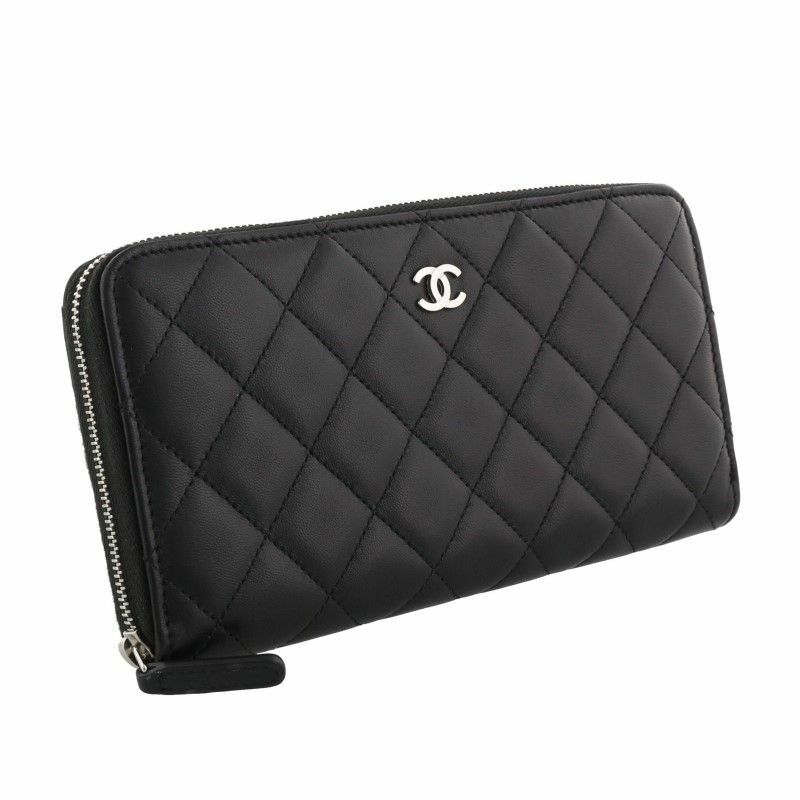 シャネル CHANEL 長財布 レディース マトラッセ ブラック AP0242 ...