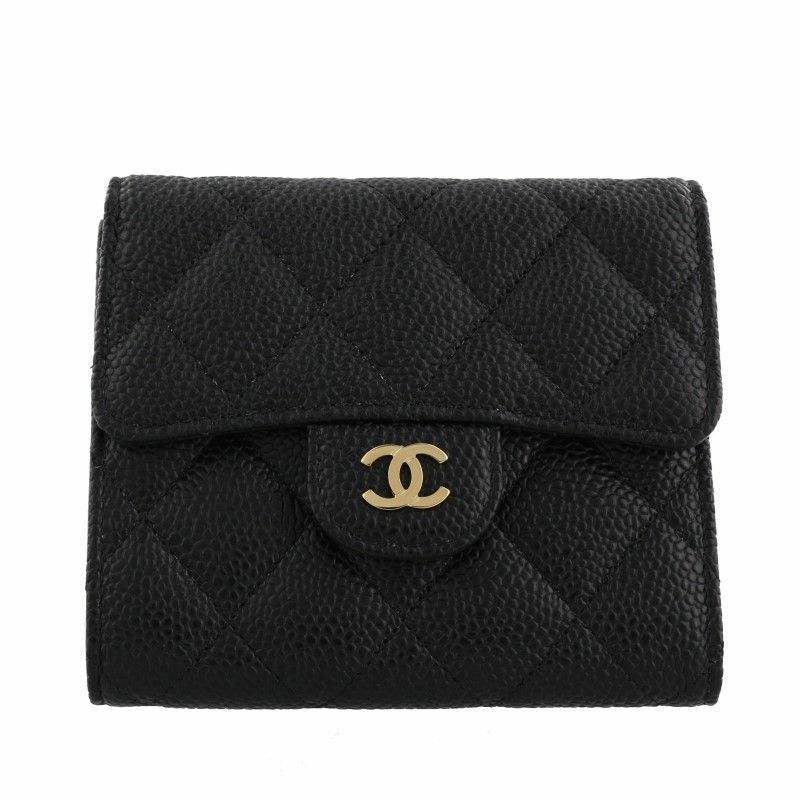 シャネル CHANEL 三つ折り財布 マトラッセ ブラック AP0231 Y01864 C3906