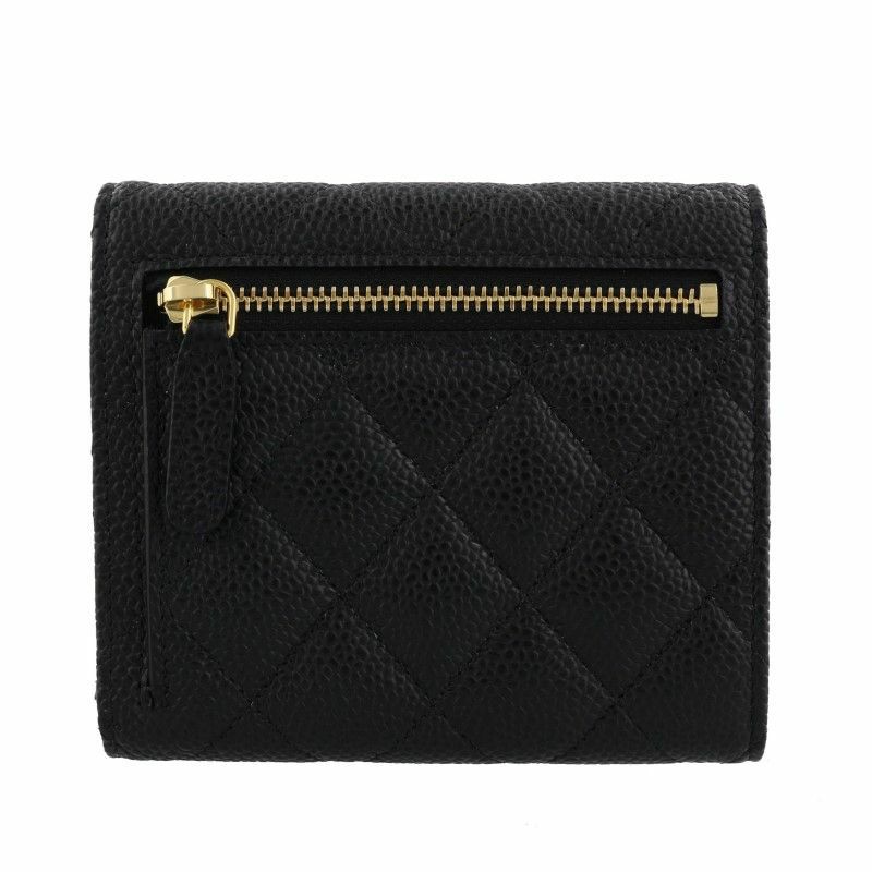 シャネル CHANEL 三つ折り財布 マトラッセ ブラック AP0231 Y01864 C3906