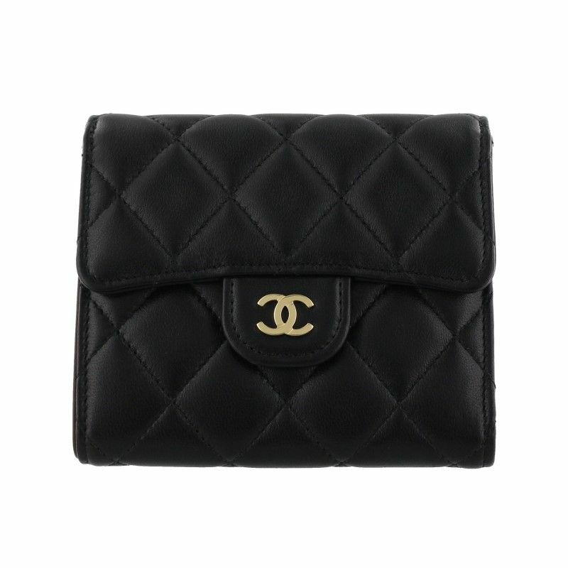 シャネル CHANEL 三つ折り財布 レディース ブラック AP0231 Y01295 C3906 | GINZA LoveLove（ラブラブ）