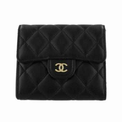 シャネル 三つ折り財布 レディース CHANEL AP0230 Y33352 C3906 ブラック | GINZA LoveLove（ラブラブ）