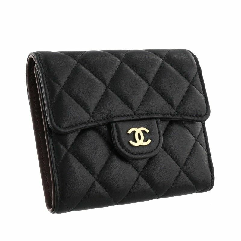 シャネル CHANEL 三つ折り財布 レディース ブラック AP0231 Y01295  