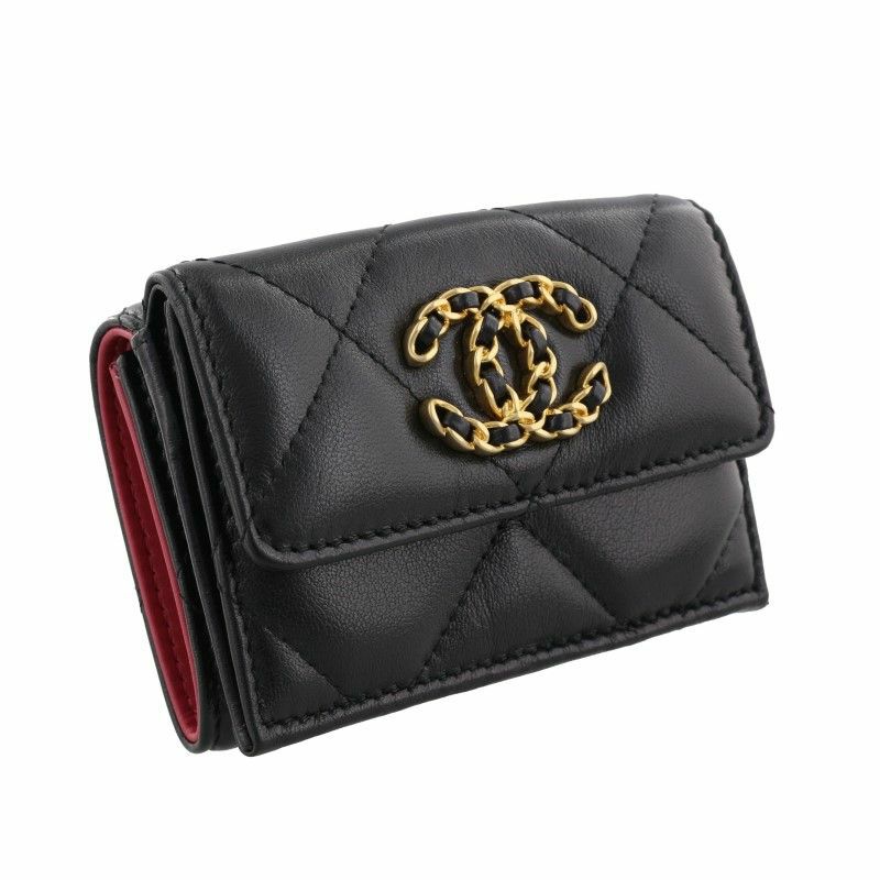 シャネル シャネル CHANEL 三つ折り財布 レディース マトラッセ ブラック AP1789 B04852 94305