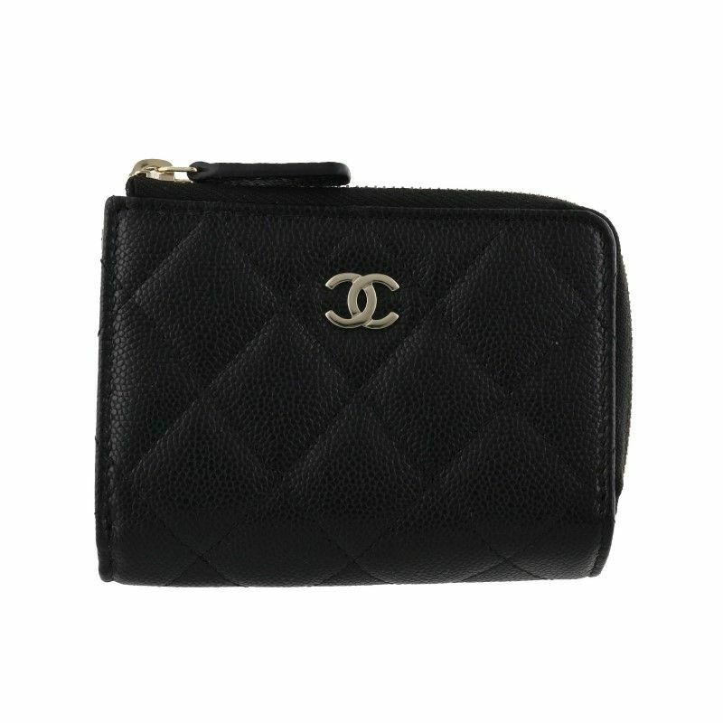 CHANEL 三つ折り財布 レディース マトラッセ ブラック AP3177 B10583 C3906