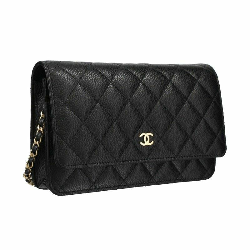 シャネル CHANEL チェーンウォレット レディース ブラック AP0250 