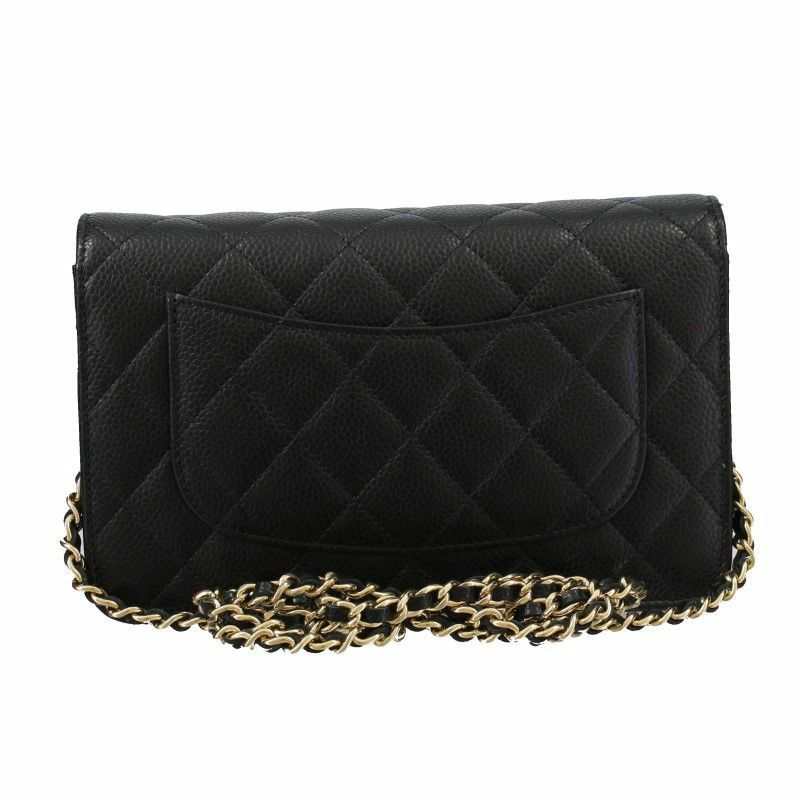 シャネル CHANEL チェーンウォレット レディース ブラック AP0250  