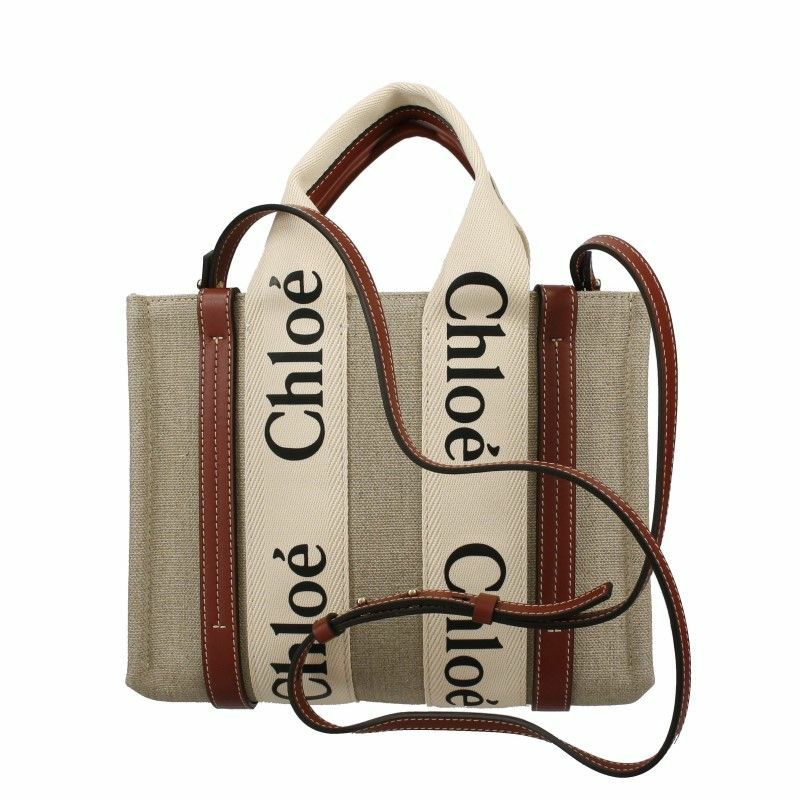 クロエ Chloe トートバッグ レディース WOODY ブラウン CHC22AS397I26 90U WHITE BROWN