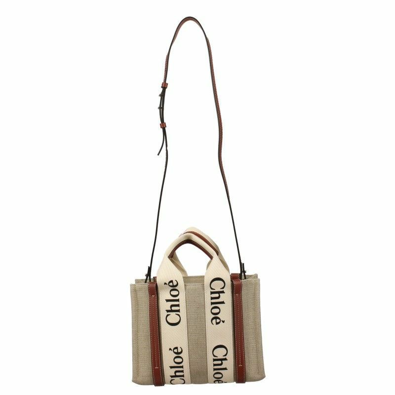 クロエ Chloe トートバッグ レディース WOODY ブラウン CHC22AS397I26 90U WHITE BROWN
