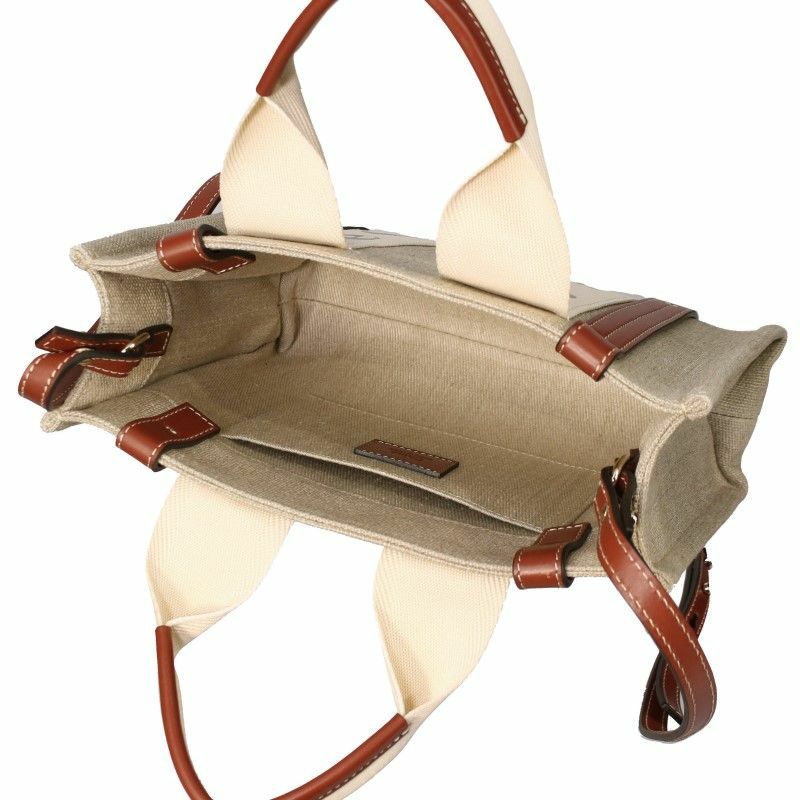 クロエ Chloe トートバッグ レディース WOODY ブラウン CHC22AS397I26 90U WHITE BROWN