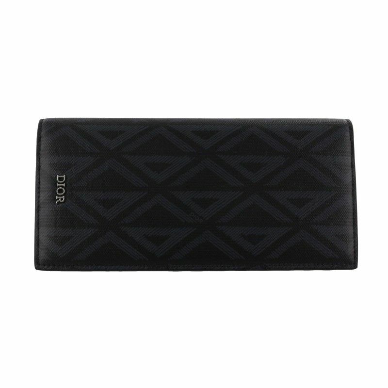 Christian Dior クリスチャンディオール 長財布 メンズ ブラック 2ESBC002 DCO H43E 小銭入れあり