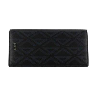 【Aランク】Christian Dior クリスチャン ディオール バーティカルロング ウォレット メンズ 長財布 2ESBC002DCO_H43E ブラック PU【ISEYA】