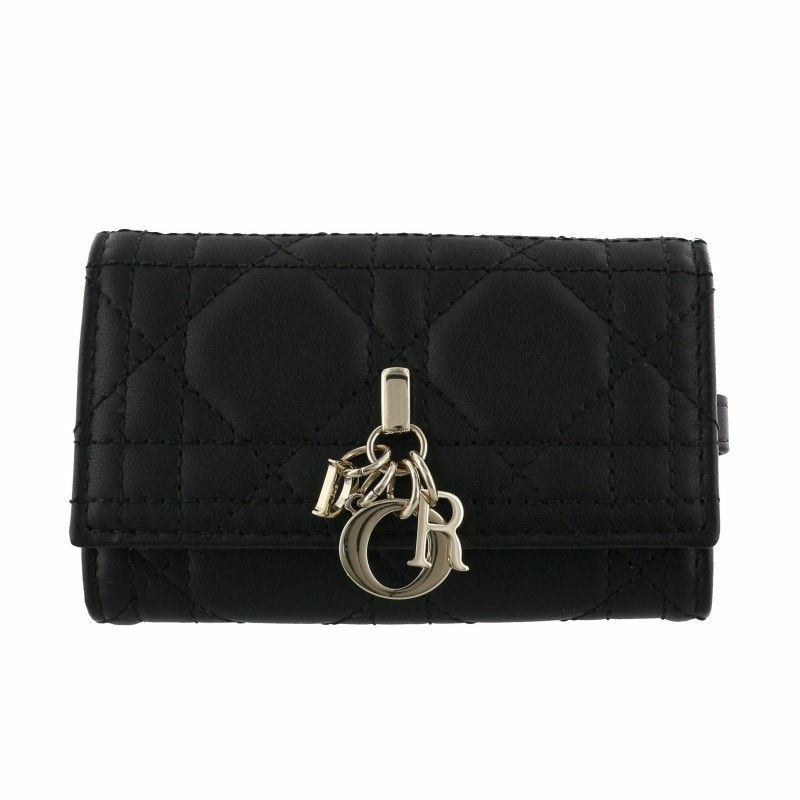 Christian Dior カードケース レザー ブラック CDロゴ 美品 Christian  