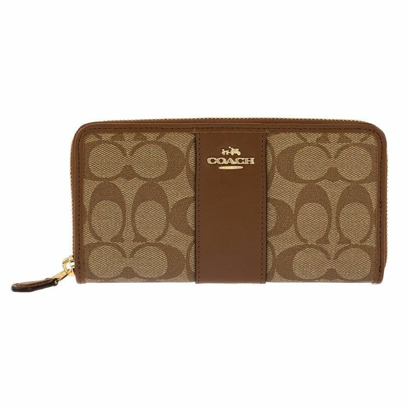 コーチ アウトレット COACH 長財布 レディース シグネチャー カーキ サドル 54630 IME74