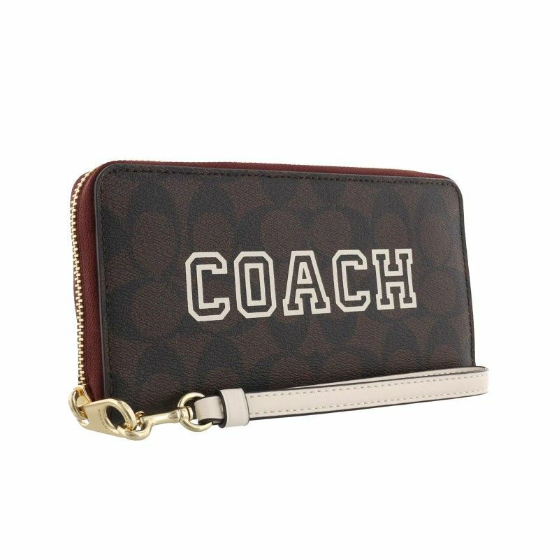 コーチ アウトレット COACH 長財布 レディース ブラウン チョークマルチ CB856 IMUOC