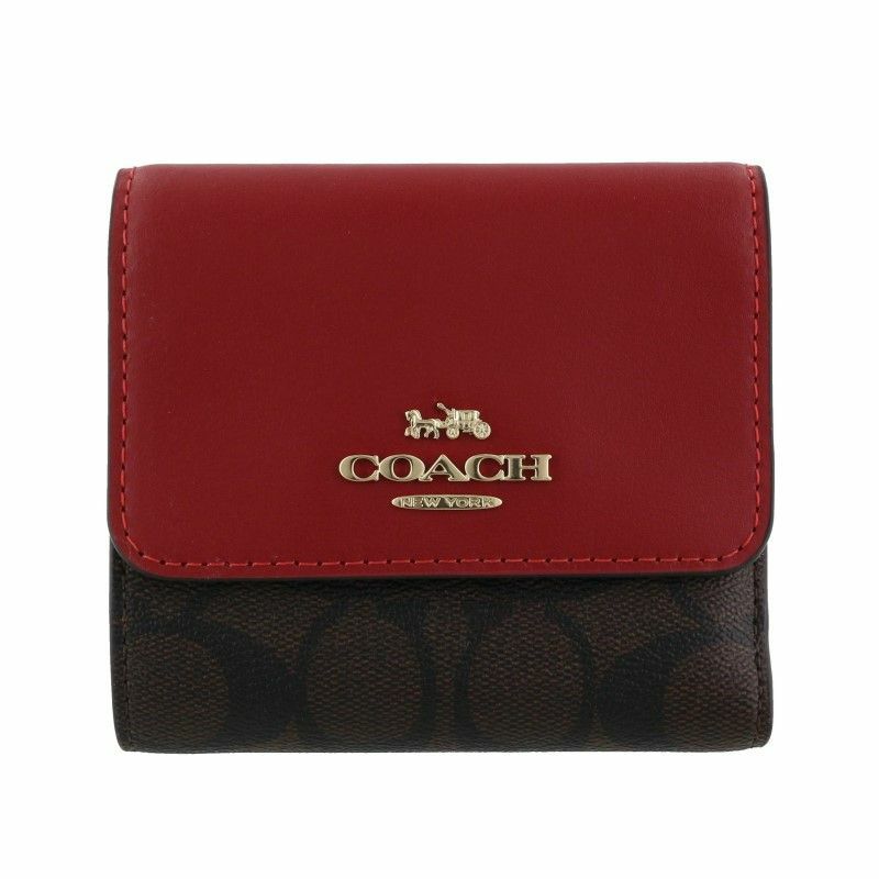 コーチ アウトレット COACH 三つ折り財布 レディース シグネチャー ブラウン CE930 IMRVQ