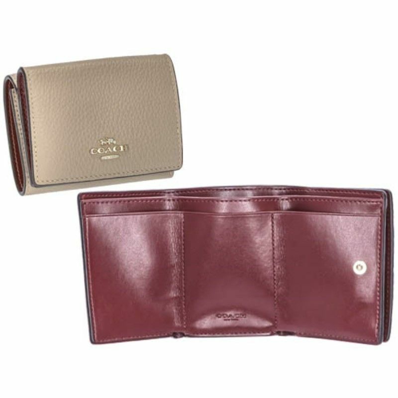 COACH 三つ折り財布 トープ 新品未使用 コーチ アウトレット COACH 三つ折り財布 レディース トープ