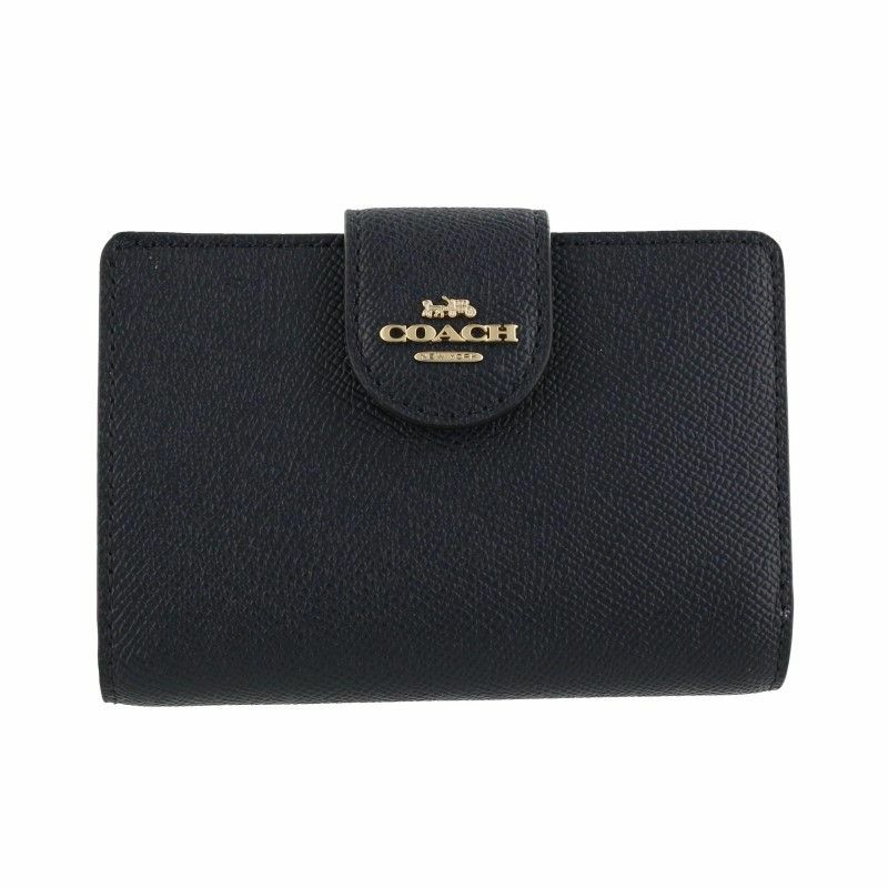コーチ アウトレット 二つ折り財布 レディース ブラック COACH OUTLET 