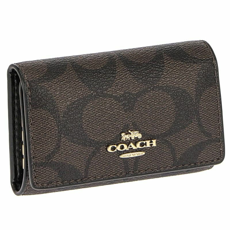 コーチ アウトレット COACH キーケース レディース ブラウン/ブラック 77998 IMAA8 | GINZA LoveLove（ラブラブ）