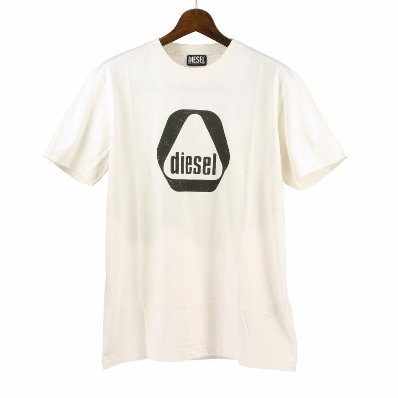 DIESEL ディーゼル Tシャツ メンズ T DIEGER G10 XLサイズ ホワイト A09674 0CATM 141 IVORY