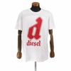 DIESEL ディーゼル Tシャツ 半袖 メンズ T DIEGOR K54 ホワイト Lサイズ A08681 0GRAI 100 WH