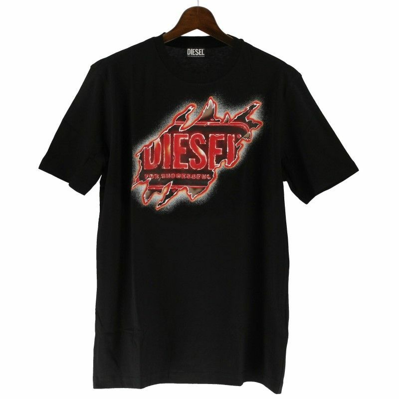 DIESEL ディーゼル Tシャツ 半袖 メンズ T JUST E43 Lサイズ ブラック 