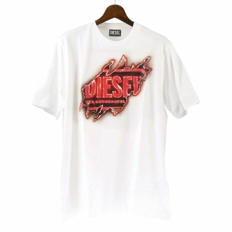 DIESEL ディーゼル Tシャツ 半袖 メンズ T JUST E43 XLサイズ ホワイト 