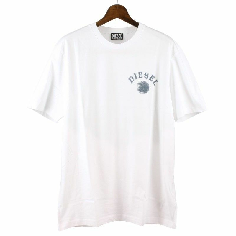 DIESEL ディーゼル Tシャツ 半袖 メンズ T JUST K3 ホワイト Lサイズ A08687 0GRAI 100 WH