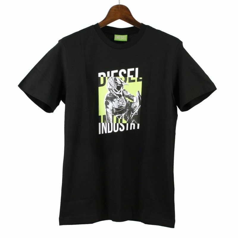 ディーゼル DIESEL Tシャツ メンズ T-DIEGOS-K44 Sサイズ ブラック A02397-0GRAI 9XX BK